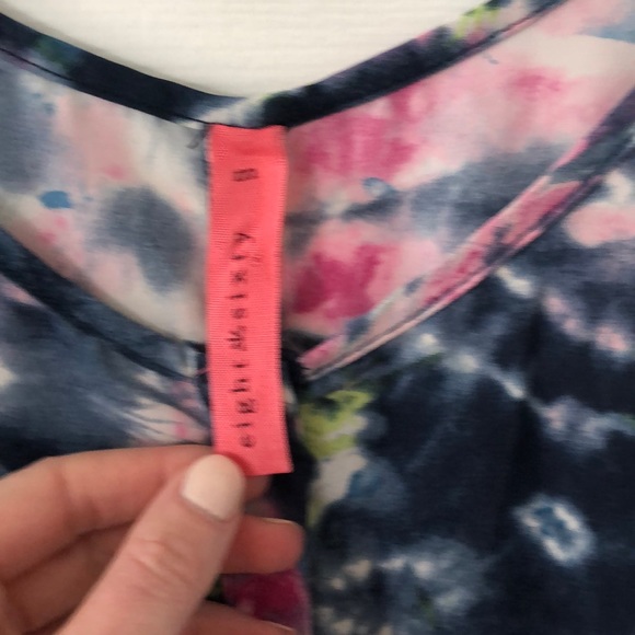 Eight sixty tie dye print tank top with ruffle - M - Picture 3 of 5